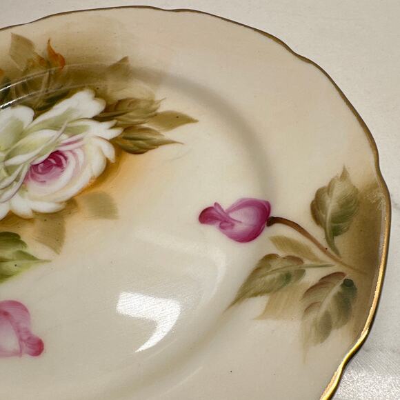 Salad Plate Heritage Brown (Floral) by Lefton Discontinued 1882 - Picture 3 of 6